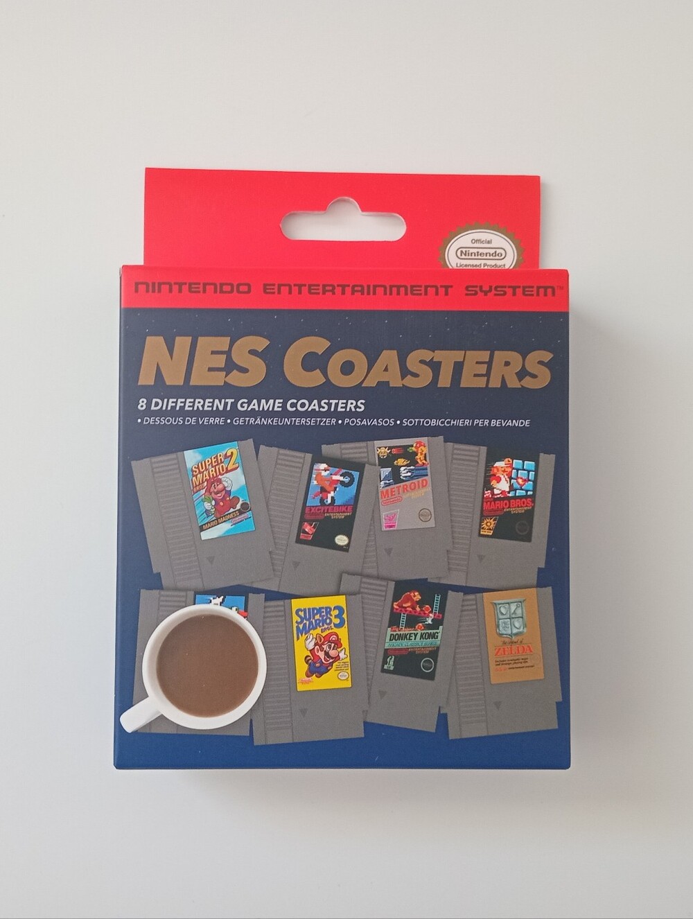 Nintendo NES Cartridge Coasters Set of 8 Official Licensed Paladone Retro Gaming